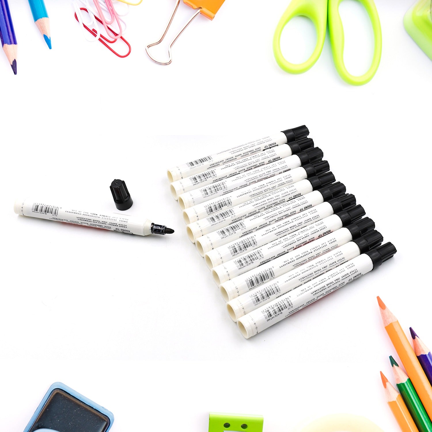 1625a BLACK PERMANENT MARKER LEAK PROOF MARKER CRAFTWORKS, SCHOOL PROJECTS AND OTHER | SUITABLE FOR OFFICE AND HOME USE (PACK OF 12 PC) 1625a BLACK PERMANENT MARKER LEAK PROOF MARKER CRAFTWORKS, SCHOOL PROJECTS AND OTHER | SUITABLE FOR OFFICE AND HOME USE (PACK OF 12 PC)